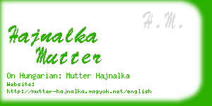 hajnalka mutter business card